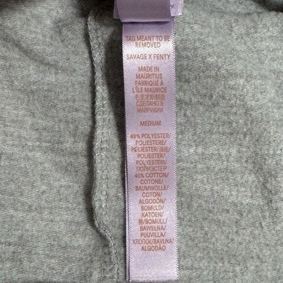 Savage X Fenty Women Wide Leg Knit Jumpsuit Sleeveless 8/10 Gray Lounge Relaxed - Picture 11 of 16